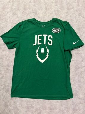 Nike Green New York Jets Logo T‑Shirt